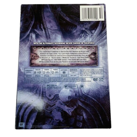 Alien vs Predator Action Horror DVD 2004 u Sanaa Lathan Lance Henrikesen Raoul B - Picture 2 of 2